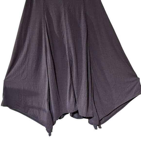 Torrid Swing Tent Dress SZ 2X Charcoal Gray Sleeveless Lace Yoke Handkerchief - Picture 9 of 11